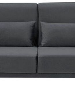 INOSIGN Schlafsofa TULARE, 204 cm, klappbarer 3-Sitzer mit verstellbarer Rückenlehne, Schlaffunktion, Velvet-Samtvelours u. Webstoff