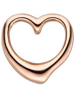 JOBO Herzanhänger Anhänger Herz, 925 Silber roségold vergoldet