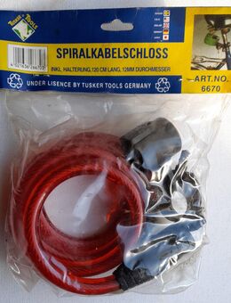 Spiralkabelschloss inklusive Halterung - Grävenwiesbach