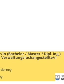 Stadtplaner/in (Bachelor / Master / Dipl. Ing.) oder eine/n Verwaltungsfachangestellte/n (m/w/d) - Norderney