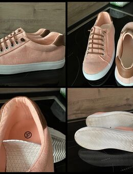 Sneaker | Größe 37 | Rosa Braun Silber Weiß | Schuhe | GUT - Dresden