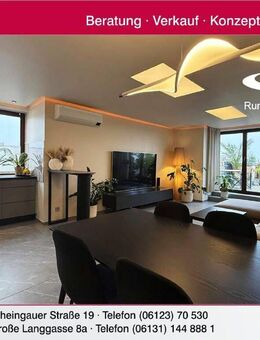 Traumhafte Maisonette-Penthouse-Wohnung mit 2 großen Dachterrassen und unverbaubaren Blick über die Stadt - Mainz