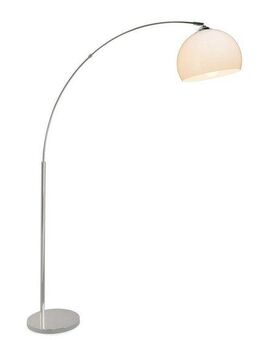 Brilliant Bogenlampe Vessa, ohne Leuchtmittel, Stehlampe 1,7m chrom/weiß