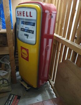 Shell Zapfsäule Tanksäule Tankstelle Deko 60er Jahre - München Aubing-Lochhausen-Langwied