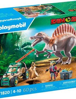 Playmobil® Spinosaurus-Angriff auf Dino-Ausgrabung (71820), Playmobil Dinos Konstruktions-Spielset, (60 St)
