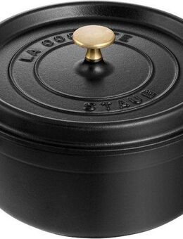 Staub Bräter Cocotte, Gusseisen (1-tlg), robust, langlebig, perfekte Hitzeverteilung, Aromaregen-Deckel
