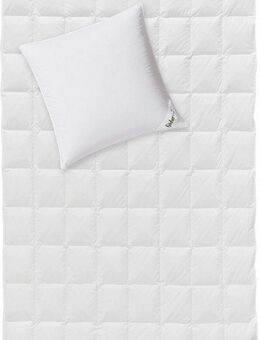 fjödur Daunenbettdecke + Kopfkissen Fleur, Das Set besteht aus 1 Kissen und 1 Bettdecke