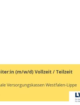Sachbearbeiter:in (w/m/d) Vollzeit / Teilzeit - Münster