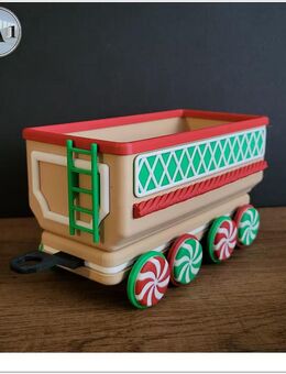 Deko-Eisenbahnwaggon zum Befüllen (3D-Druck) - NEU & UNBENUTZT - Ranstadt