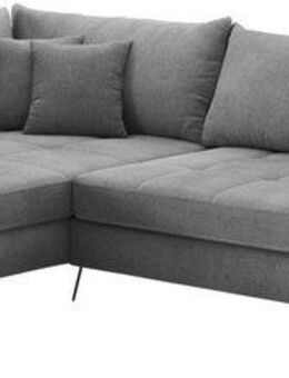 Mr. Couch Ecksofa Portofino L-Form, 4 Bezugsqualitäten, 13,5 cm hohe Metall-Profilfüße in matt-schwarz