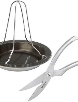 WESTMARK Hähnchenbräter Modern, Edelstahl, (Set, 2-St), inkl. Geflügelschere aus Edelstahl