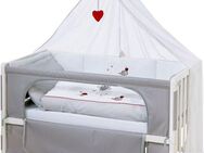 roba® Babybett Room bed - Dekor Adam und Eule, als Beistell-, Kinder- und Juniorbett verwendbar