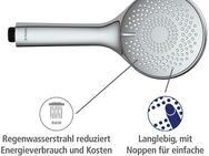 WENKO Handbrause Watersaving System, Duschkopf Watersaving Chrom, Durchmesser 11 cm