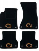 Handmade Premium Velourmatten 2023 Fußmatten SET für AUDI Modellauswahl STICKEREI MKL OBD Set77 in 42105