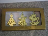 3D-Weihnachtsdeko zum Hängen gold filigran Metall Charlot Design Engel Weihnachtsbaum Schaukelpferd zus. 4,- - Flensburg