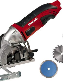 Einhell Mini-Handkreissägen Set TC-CS 860 (450 W, max. 23 mm, Sägeblatt Ø 85 mm, Absaugadapter, Parallelanschlag, 2 Sägeblätter, 1 Diamant-Trennscheibe, Koffer) Set 34251 - Wuppertal