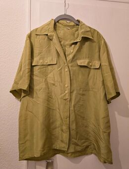 Bluse 100% Seide Moosgrün Größe M - Berlin