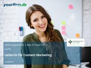 Leiter/in für Content Marketing - Berlin