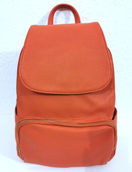 Kleiner Rucksack, PU-Leder, terra cotta, orange - Dresden