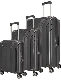 travelite Trolleyset ELVAA S/M/L, 4 Rollen, (3 tlg), Kofferset Reisegepäck Reisekoffer Hartschalenkoffer TSA Schloss