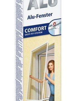 tesa Insektenschutz-Fensterrahmen Insect Stop ALU Comfort Fliegengitter für Fenster - 1,0 x 1,2 m, (Packung, 1-St., Fliegennetz, Aluminiumrahmen), Insektenschutz für Fenster - Aluminiumrahmen