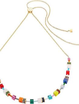 COEUR DE LION Collier Schmuck Geschenk Edelstahl GeoCUBE® Iconic Nature Würfelkette, 3035/10, Made in Germany - mit Swarovski® Kristall, Strassstein, Schmuckstein