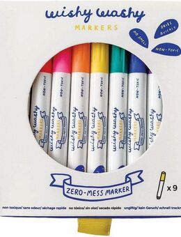Jaq Jaq Bird Kreativset Wishy Washy Malstifte, bunt, (9-tlg)