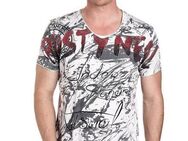 Rusty Neal T-Shirt mit aufwendigem Strass-Design