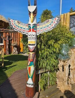 Totempfahl aus Albesia Holz, Marterpfahl, Garten-Haus Dekoration Höhe 2,00 Meter, Totem pole wooden - Wehr (Rheinland-Pfalz)