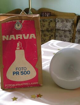 NARVA - Fotolampe PR 500 500W,220V, m. Innenreflektor in universeller Anwendbarkeit im Heim, Atelier sowie Film u. Fernsehstudio" - Leipzig Ost