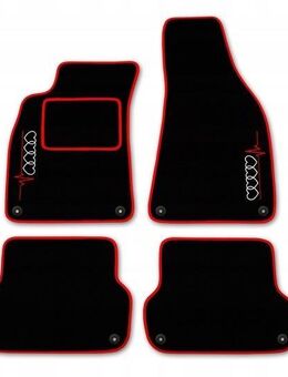 Handmade Velourmatten Fußmatten SET FARBWAHL für AUDI A3 8P (2003 - 2013) STICKEREI FARBWAHL Set778883 - Wuppertal