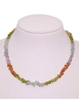 Firetti Collier Schmuck Geschenk Halsschmuck Halskette Edelstein Farbstein Peridot, Made in Germany - mit Amethyst, Aquamarin, Citrin, Peridot