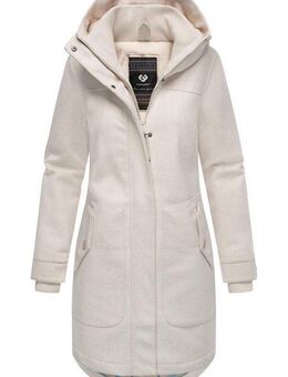 Ragwear Wintermantel Jannisa Coat Klassischer Damen Kurzmantel mit Kapuze