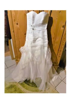 Hochzeitskleid weiß A-Linie Brautkleid 38 S M Hochzeit Kleid Reifrock Strass Braut - Lehrte