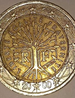 2 € Münze, Frankreich 2000 Liberte Egalite Fraternite, Lebensbaum - Stuttgart