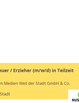 Kinderbetreuer / Erzieher (m/w/d) in Teilzeit - Weil der Stadt