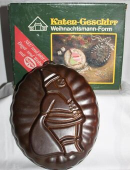 dekoratives schönes Katengeschirr - Weihnachtsmann-Backform - Niederfischbach