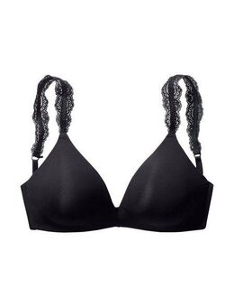 LASCANA Push-up-BH ohne Bügel mit wunderschönen Spitzenträgern, Dessous