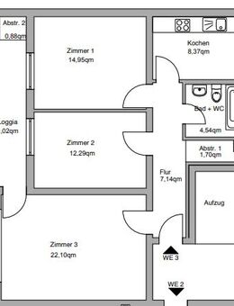 3 Zimmer Wohnung nur mit WBS (2 - 3 Personen) In der Badestube 3, 35039 Marburg - Marburg