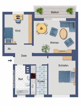 Sehr schön geschnittene Eigentumswohnung zur Kapitalanlage zum provisionsfreien Erwerb - Köln