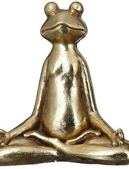 GILDE Tierfigur Figur Frosch Yoga goldfarben H. 50,5 cm (1 St)