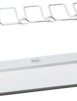 RÖSLE Grillguthalter Hähnchenrack, 25144, Edelstahl, für 12 Hähnchenteile