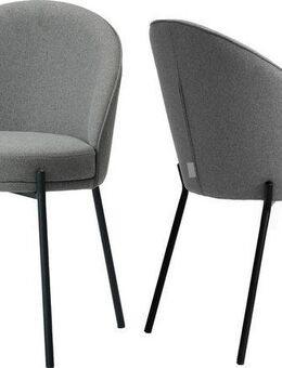 LeGer Home by Lena Gercke Esszimmerstuhl Isalie (Set, 2 St), mit pflegeleichtem Webstoff, Metallgestell, Sitztiefe 47 cm