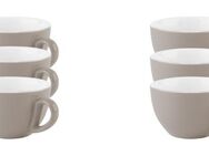 APS Cappuccinotasse 6er Set Cappuccino Tassen -SNUG-, Porzellan, für Heißgetränke aller Art geeignet