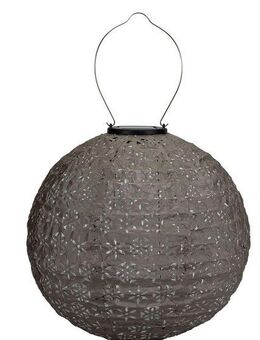 Pauleen LED Solarleuchte Sunshine Dreamer Lampion Solar taupe Tyvek Vlies, LED fest integriert, Laterne