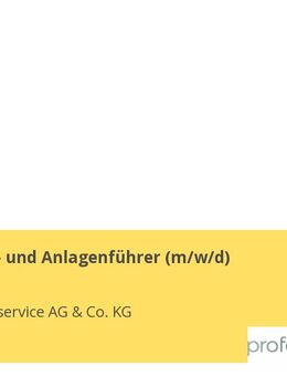 Maschinen- und Anlagenführer (m/w/d) - Tasdorf