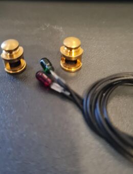 Paar Positionslampen7x5mm Messing mit 3V. Birnchen Rot/Grün - Düsseldorf