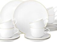 Seltmann Weiden Kaffeeservice Geschirr-Set, Service Liberty (18-tlg), 6 Personen, Porzellan, zeitlose Formensprache, Made in Germany, 18 Teile, für 6 Personen