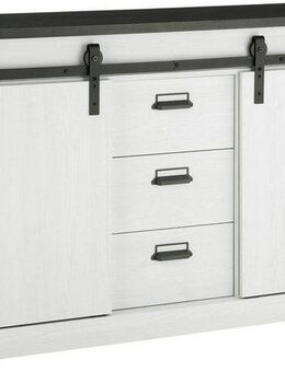 Home affaire Sideboard SHERWOOD, Holz Dekor, mit Scheunentorbeschlag und Apothekergriffen, Breite 161cm