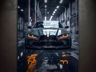 BMW M4 M3 Vintage Sportwagen Auto Leinwand Wandbild Poster - Schweinfurt